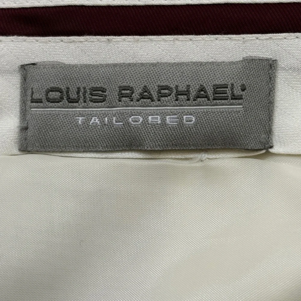 Louis Raphael Tailored Dress Pants Mens 38x32 Navy Wool Pleated‎ Cuffed